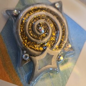 Gold and Silver Spiral Brooch, NWT